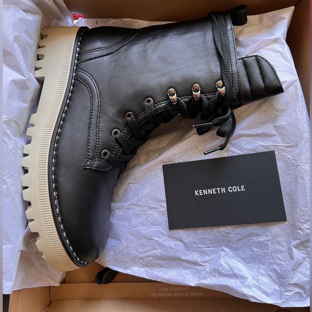 Kenneth Cole Black Leather Boots